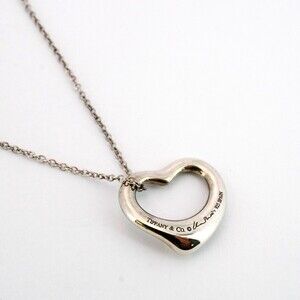 Tiffany Open Heart Necklace Silver